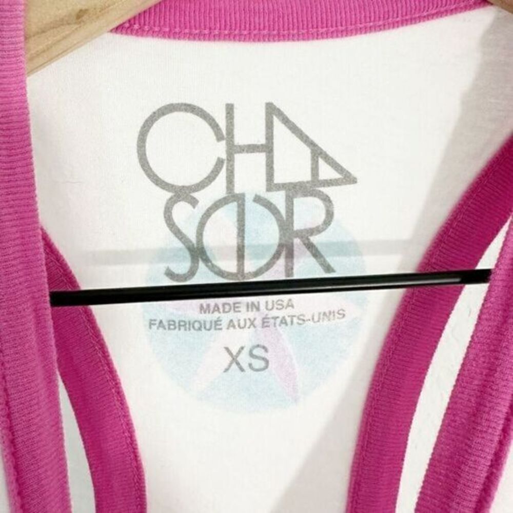 Chaser Sand‎ Dollar Racerback Tank Top White Pink Multicolor Extra Small Beach - Picture 3 of 8